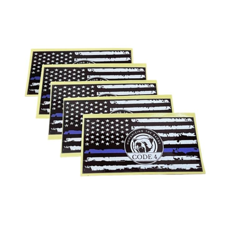 Thin Blue Line Flag Decal