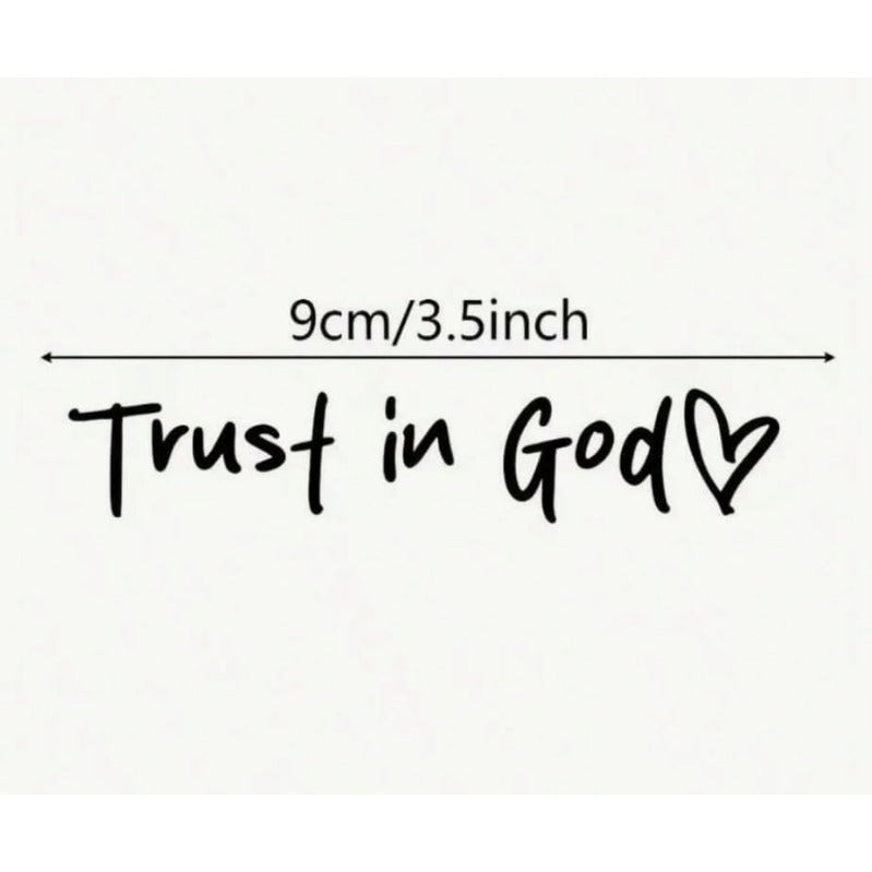 “Trust in God” Rear-View Mirror Decal