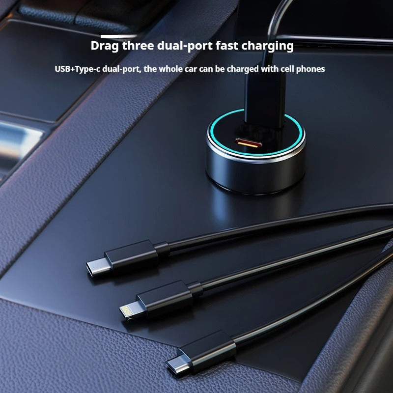 Mini Dual-Port 36W Car Charger with Smart Fast Charging