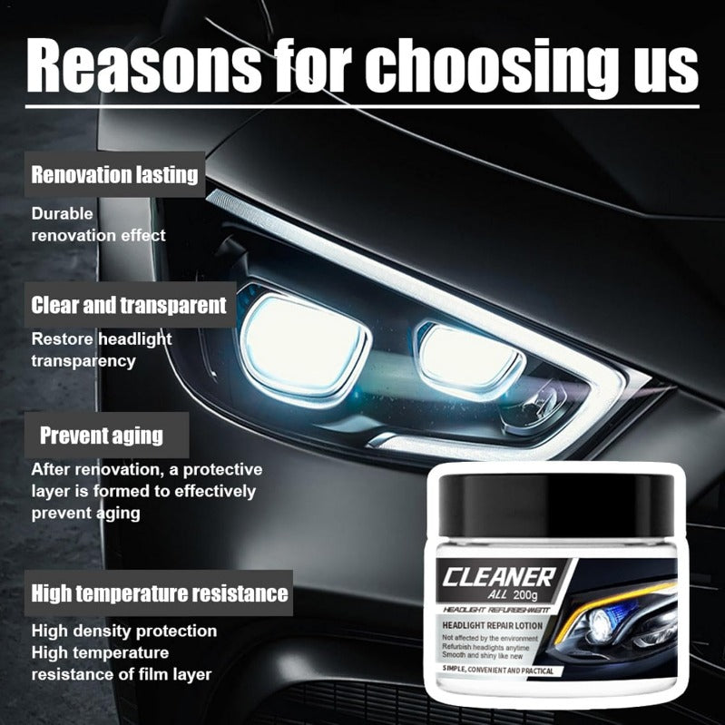 Headlight Restoration Polish — 3-Minute Clarity
