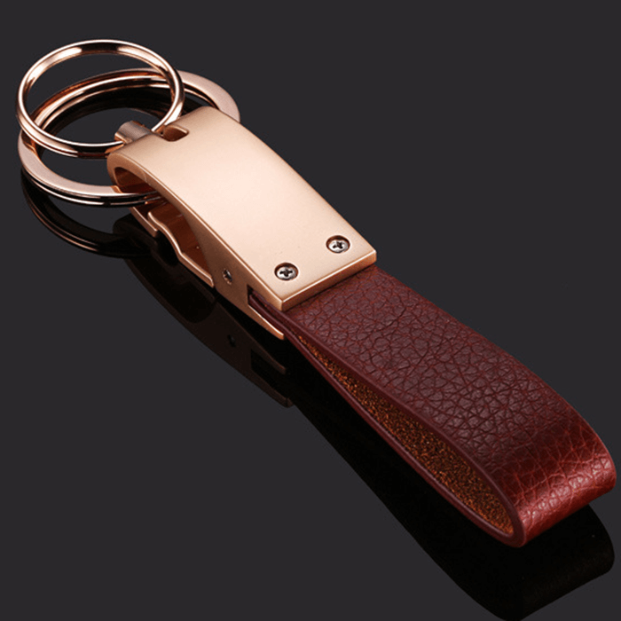 Heavy Duty Men's Leather Keychain Strap