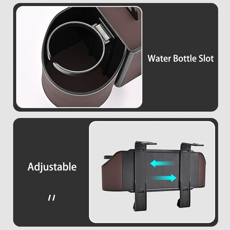 Multifunctional Nappa Leather Car Backseat Organizer