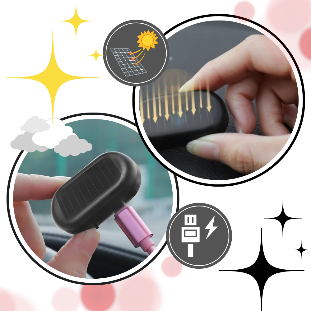 Car Solar Alarm Light