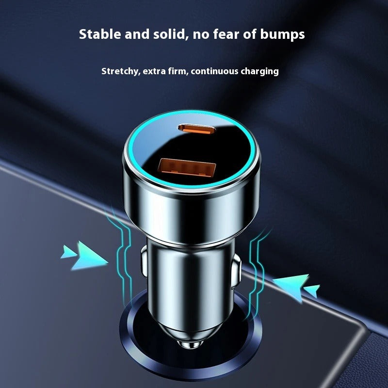 Mini Dual-Port 36W Car Charger with Smart Fast Charging