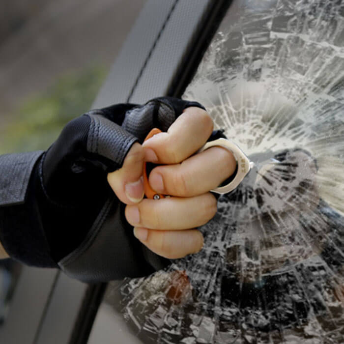 Car Window Breaker & Seatbelt Cutter Keychain