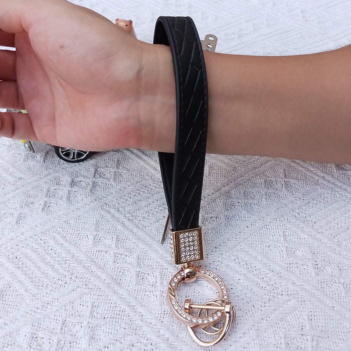 Leather Wristlet Keychain for Car Keys