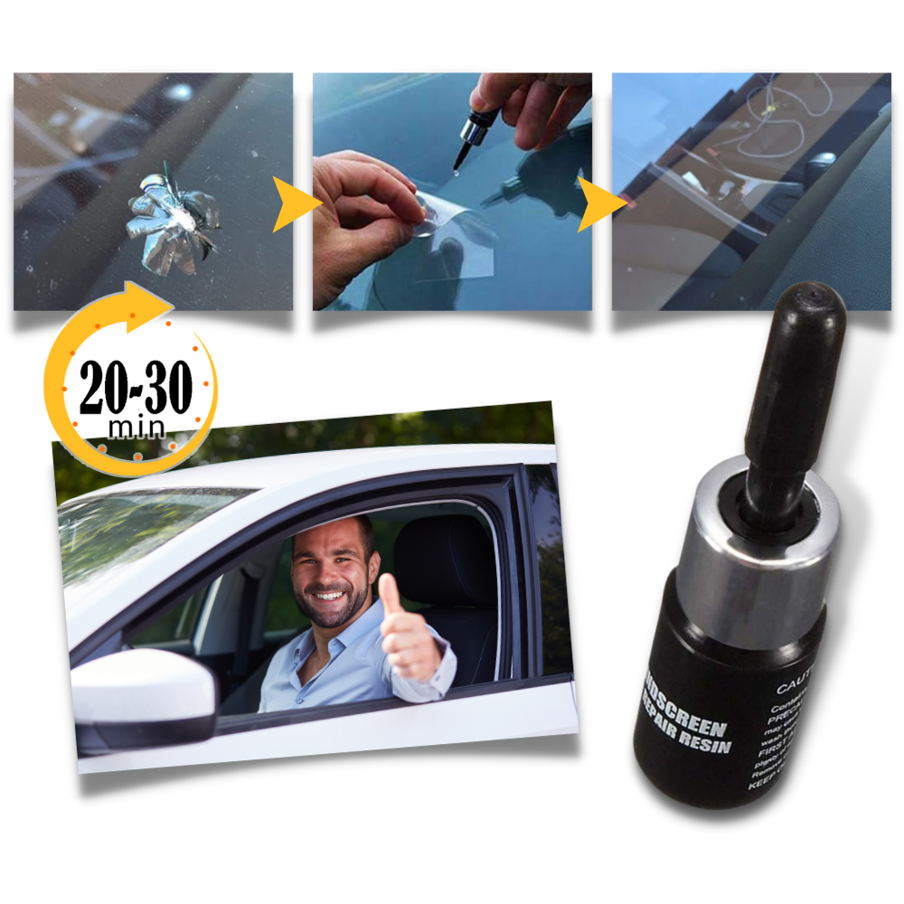 Cracked Glass Repair Fluid Kit