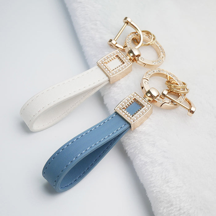 Women's Leather Keychain for Car Keys