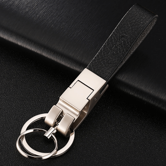 Heavy Duty Men's Leather Keychain Strap
