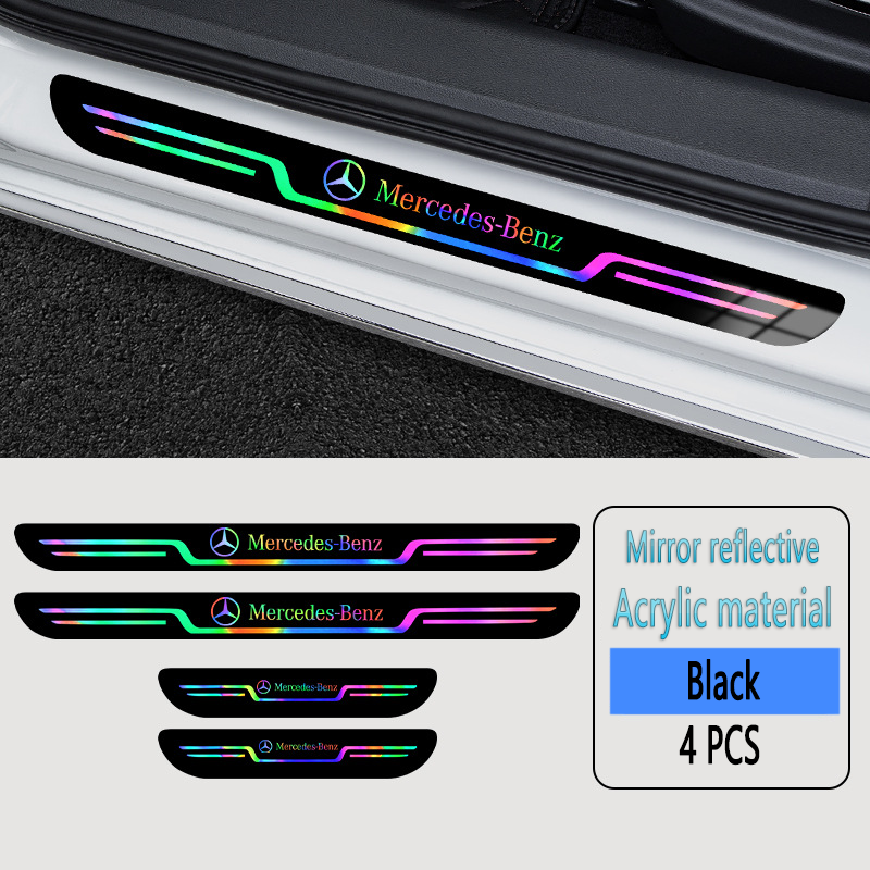 Acrylic Laser Car Anti-Fouling Door Sill Strips🎉4pcs🎉