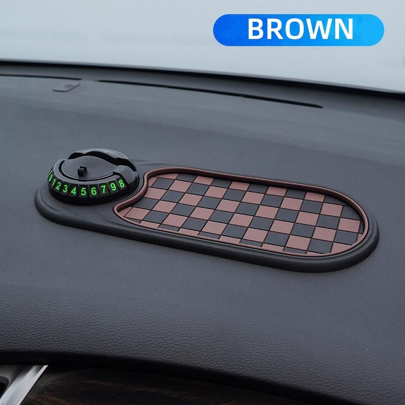 Woyuosn Multifunction Car Mat with Phone Holder Hidden Number Plate