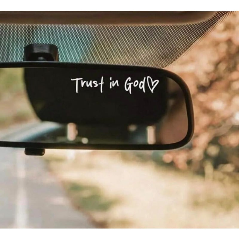 “Trust in God” Rear-View Mirror Decal