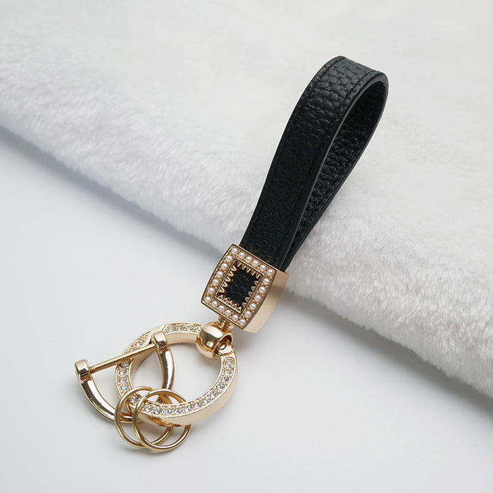 Women's Leather Keychain for Car Keys