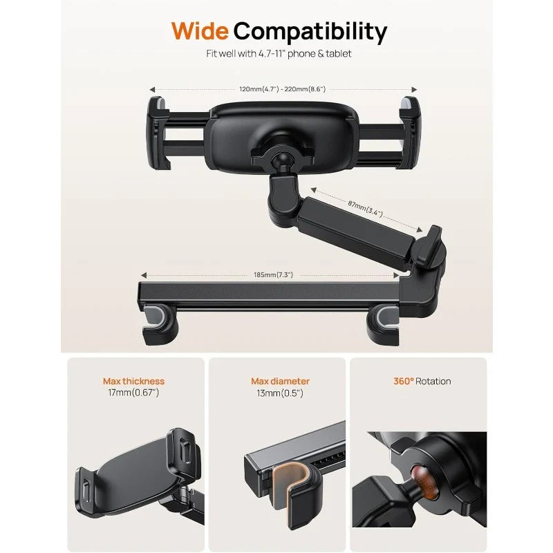 Universal Car Headrest Tablet & Phone Mount