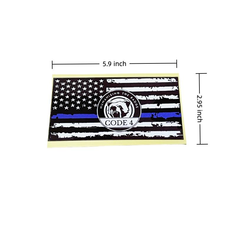 Thin Blue Line Flag Decal