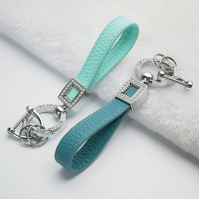 Women's Leather Keychain for Car Keys