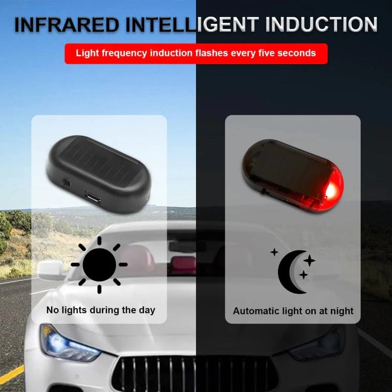 Solar-Powered Dummy Car Alarm Light