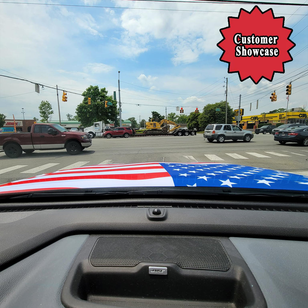 Patriotic Car Flag Hood Cover – Universal Fit