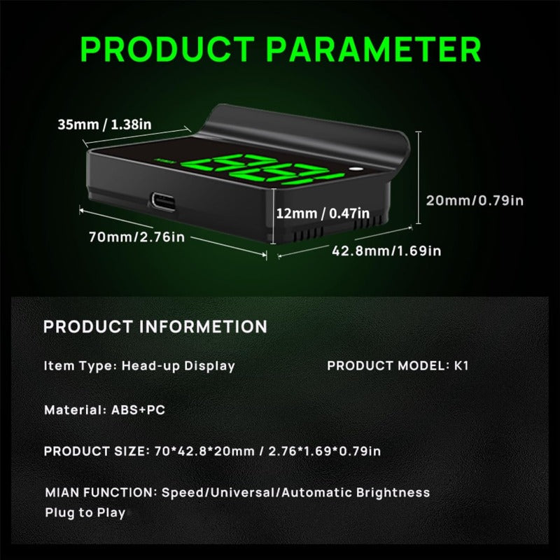 Dual GPS Car HUD Display