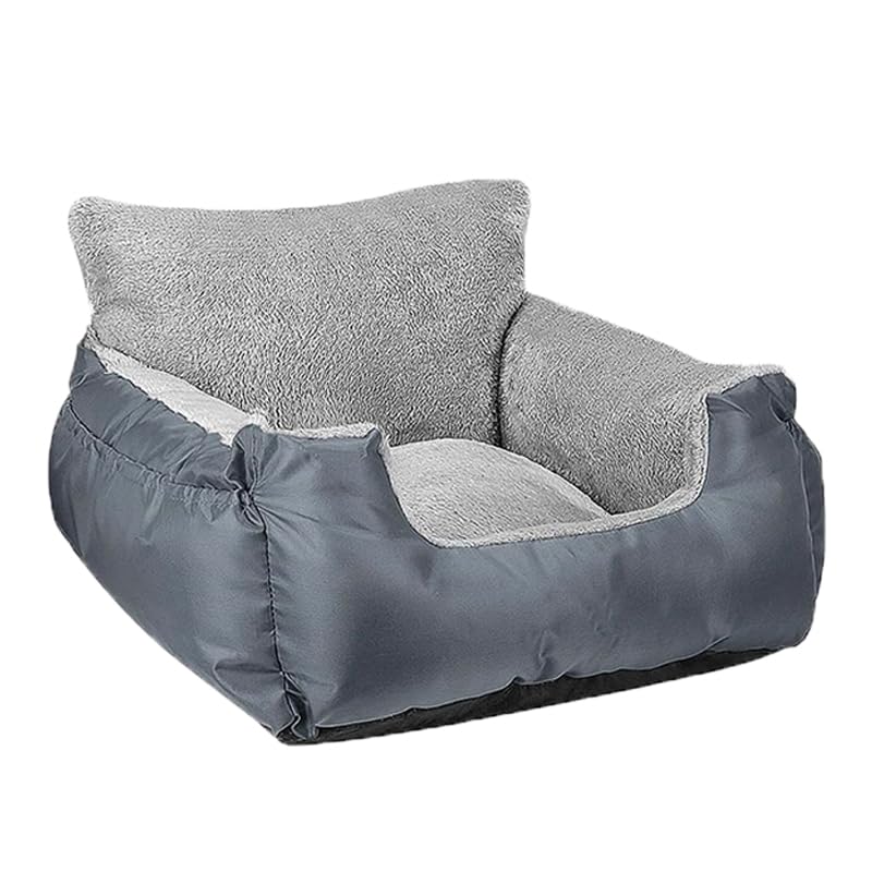 Dog Car Seat for Small Dogs with Storage Pockets and Adjustable Clip-On Leash Dog Booster Seats Bed