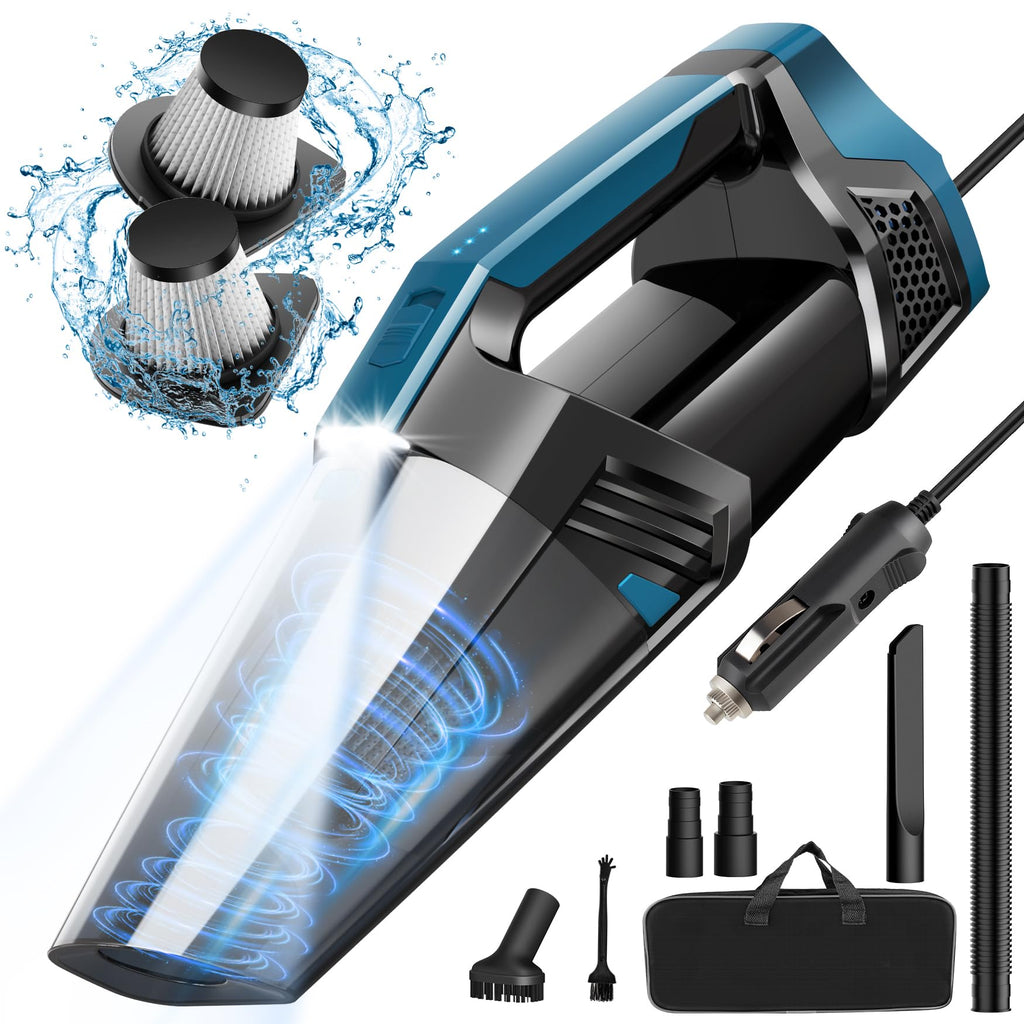 Cordless Car Vacuum Lightweight High Power Handheld Vacuum Cleaner with LED Light