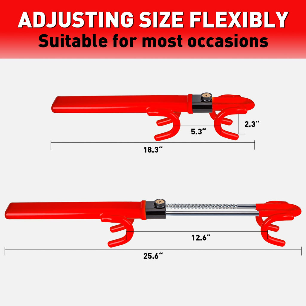 Heavy Duty Steering Wheel Lock Anti-Theft Car Device Security For Cars Trucks Vans and SUVs with 3 Keys