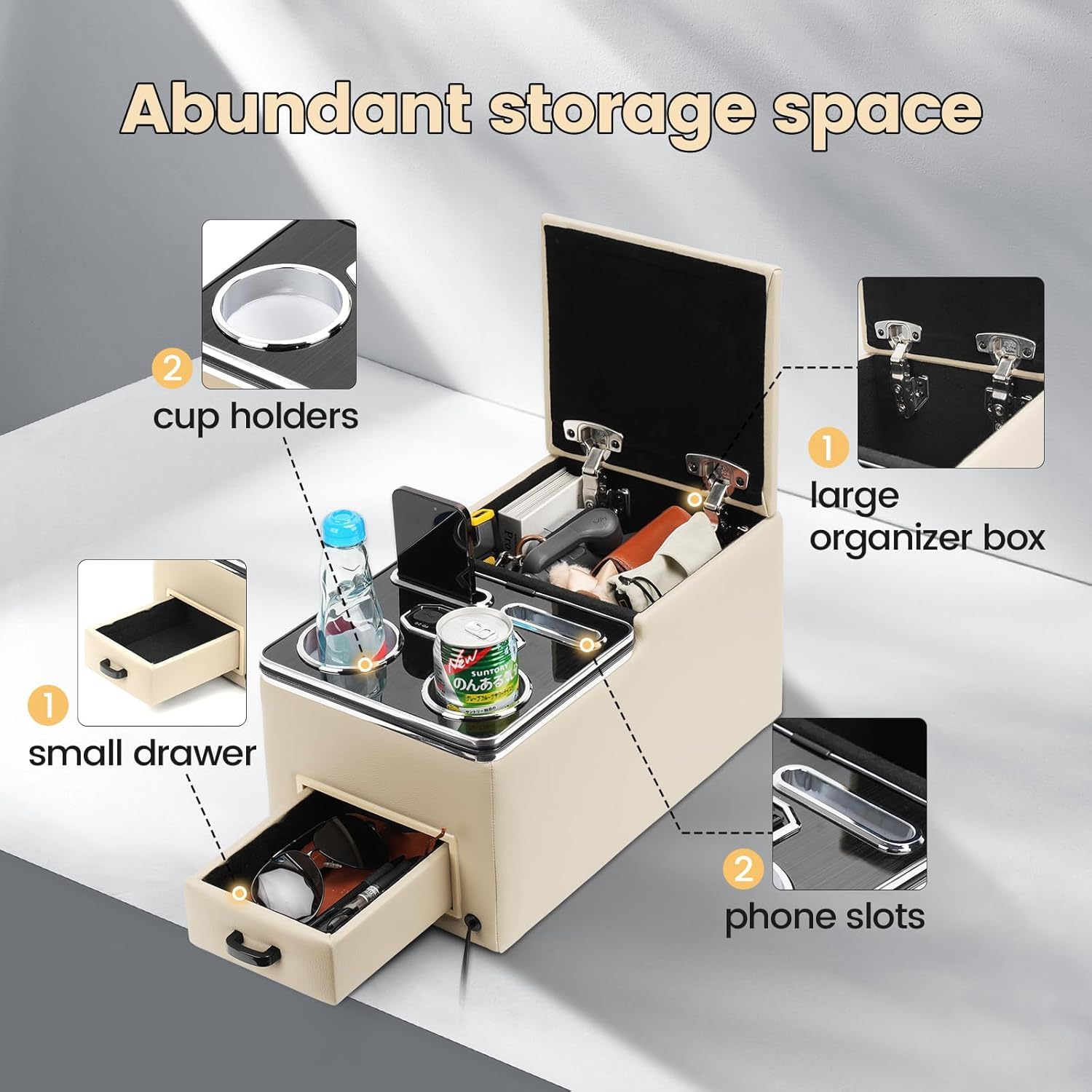 Rear Center Console For Car Minivan Van Truck