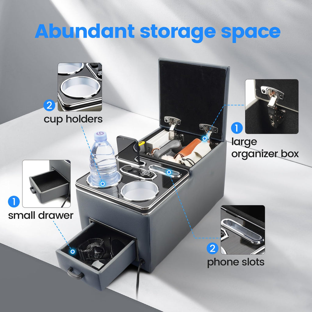 Rear Center Console For Car Minivan Van Truck