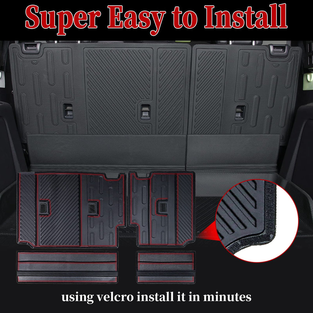 Back Seat Cover Protector for Ford Bronco Accessories 2021-2025 4 Doors with Vel-cro Split Dog Seat Liner