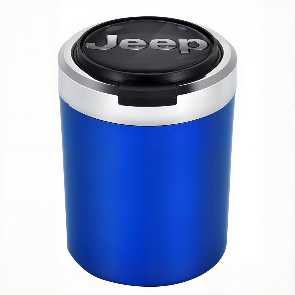 Smokeless Stainless Steel LED Car Cupholder Ashtray with Lid