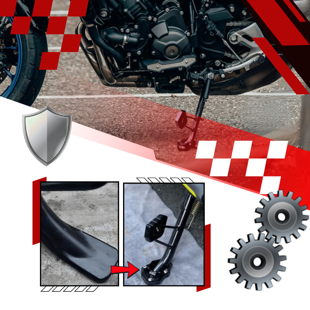Motorcycle Alloy Kickstand Combo