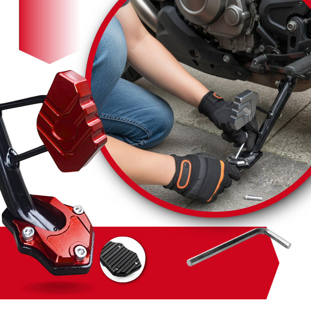 Motorcycle Alloy Kickstand Combo