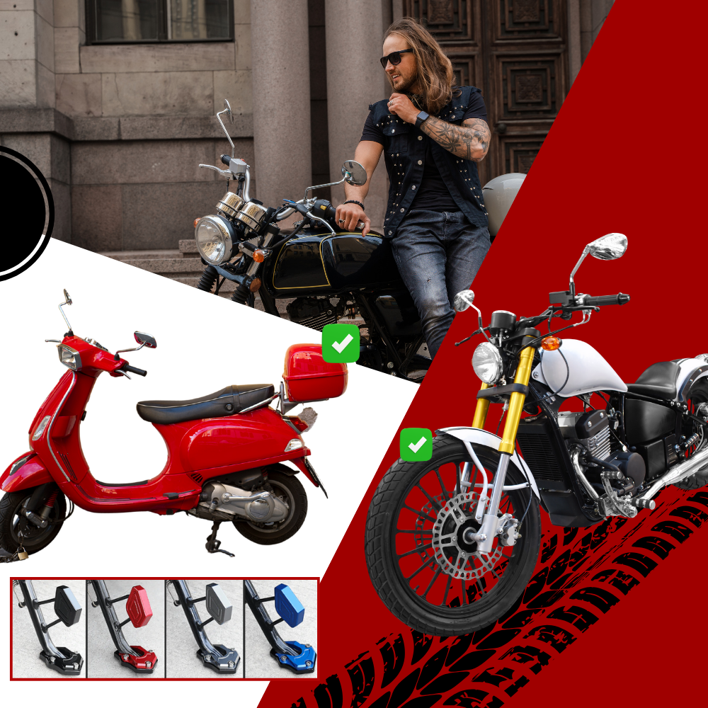 Motorcycle Alloy Kickstand Combo