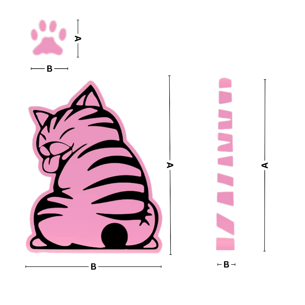 Quirky Cat Wiper Decal