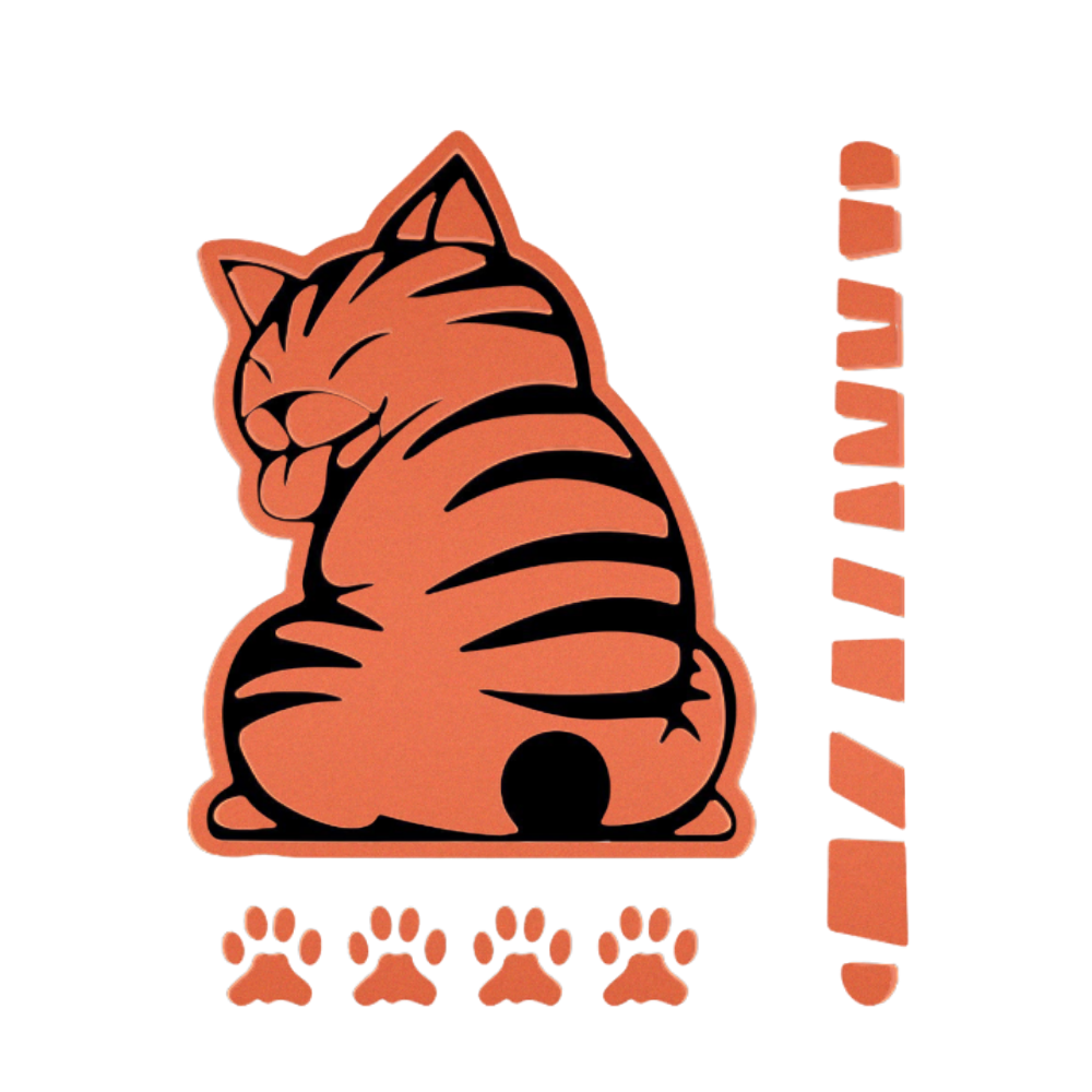 Quirky Cat Wiper Decal