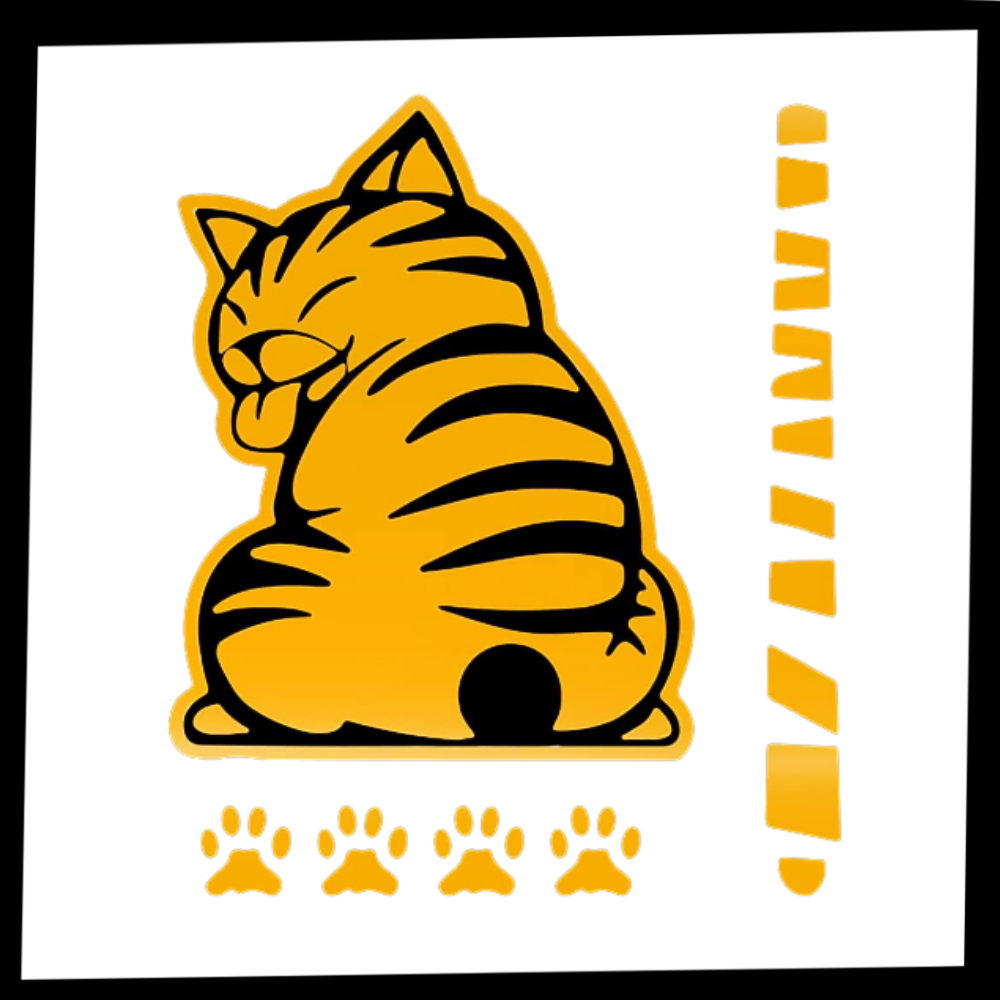 Quirky Cat Wiper Decal