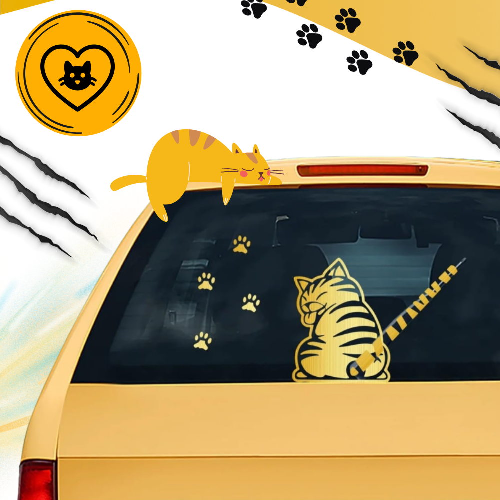 Quirky Cat Wiper Decal