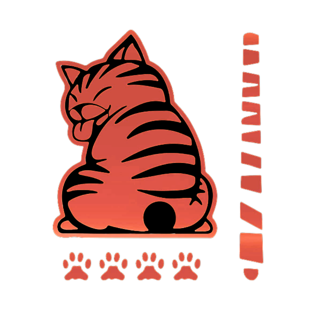 Quirky Cat Wiper Decal
