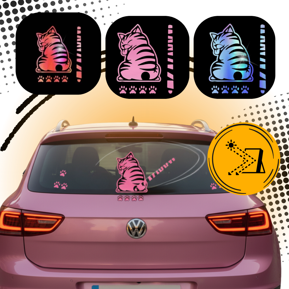 Quirky Cat Wiper Decal