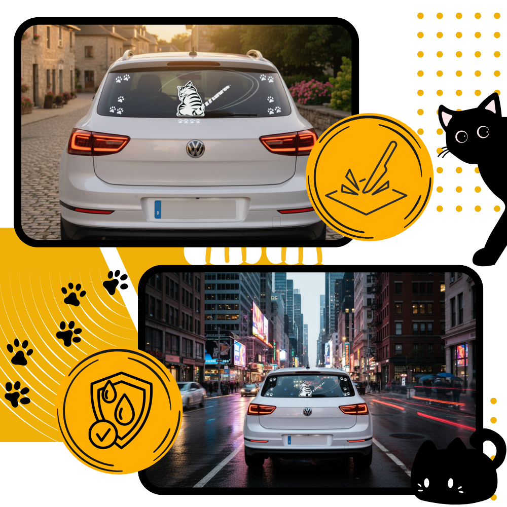 Quirky Cat Wiper Decal