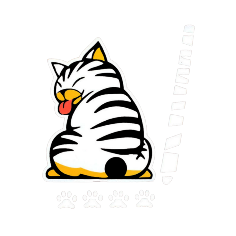 Quirky Cat Wiper Decal